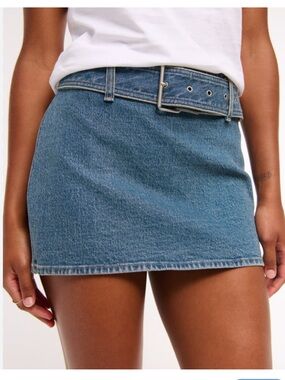 Abercrombie mid rise mini denim skirt